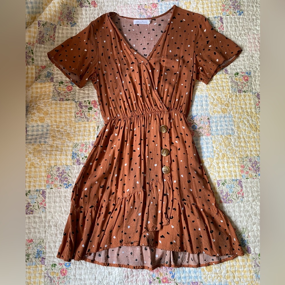 flowy orange dress